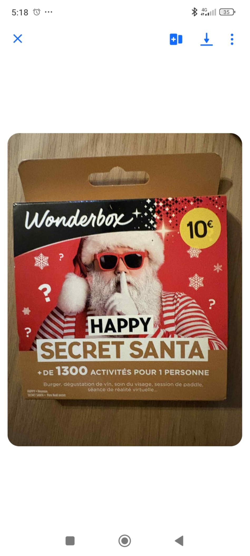 Wonderbox Happy Secret Santa coffret cadeau multi activités solo
