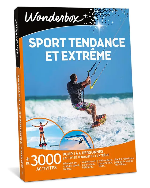 Wonderbox Sport Tendance et Extrême coffret cadeau 1 à 6 pers