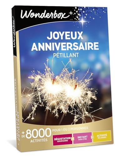Wonderbox Joyeux Anniversaire Pétillant coffret 1 ou 2 personnes