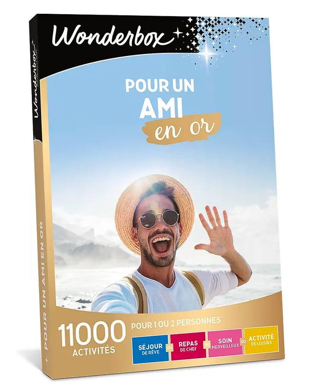 Wonderbox Ami en Or coffret cadeau 1 ou 2 personnes séjour