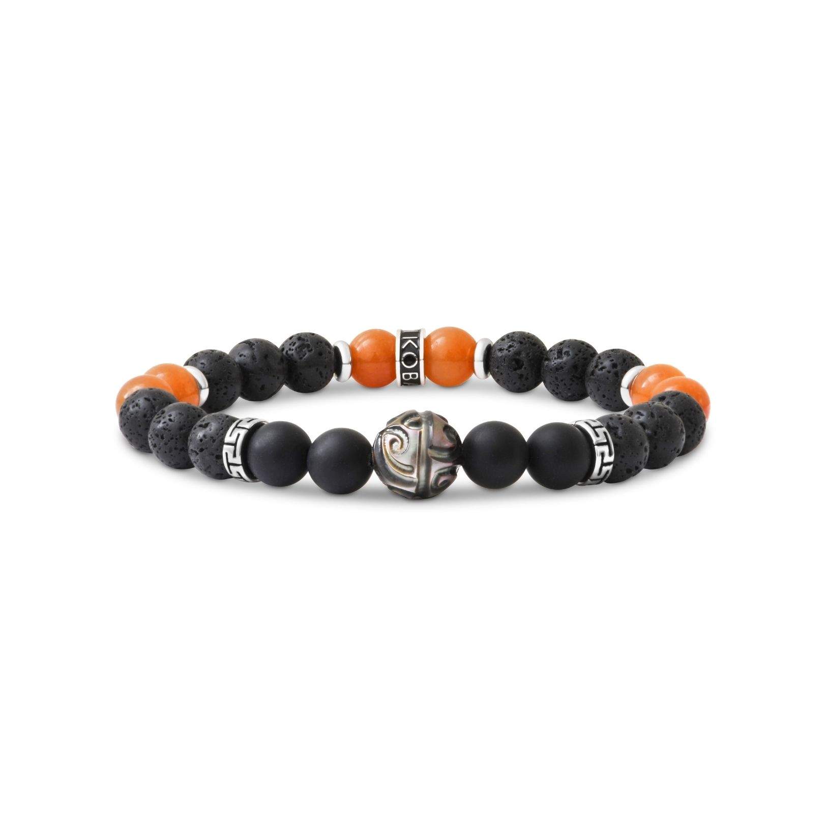 IKOBA Aventurine Orange bracelet perle Tahiti gravée 8mm