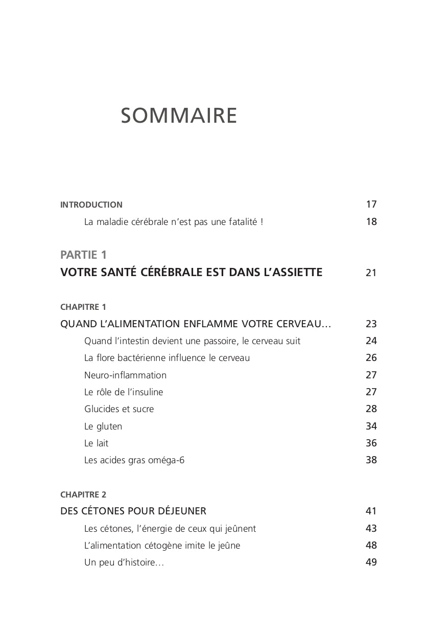 Souccar Médecine Régime cétogène cerveau livre broché menus