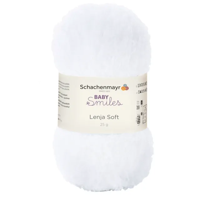 Schachenmayr fil doux blanc 01001 pelote blanche
