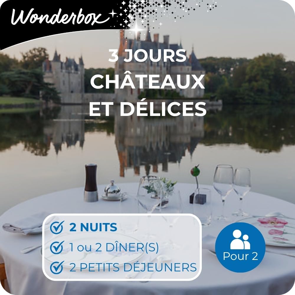 Wonderbox Séjour & week-end 3 Jours Châteaux Et Délices coffret cadeau 2 pers
