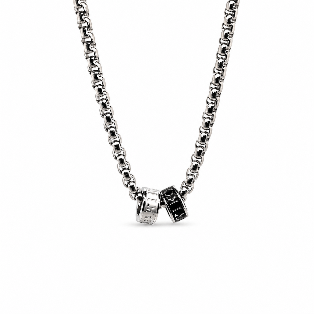 IKOBA Colliers collier motif acier black-oil