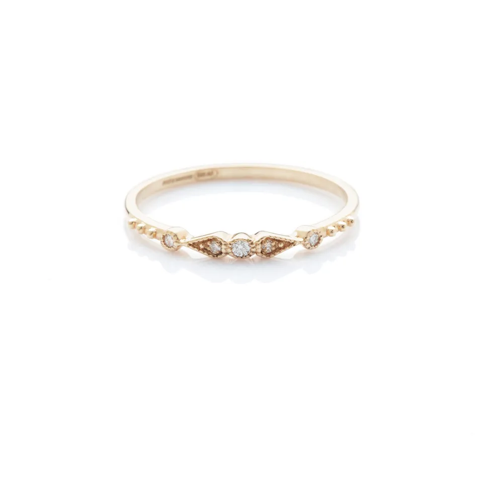 Angèle Brousse Stella 5 diamants bague or 18 carats 3 ors