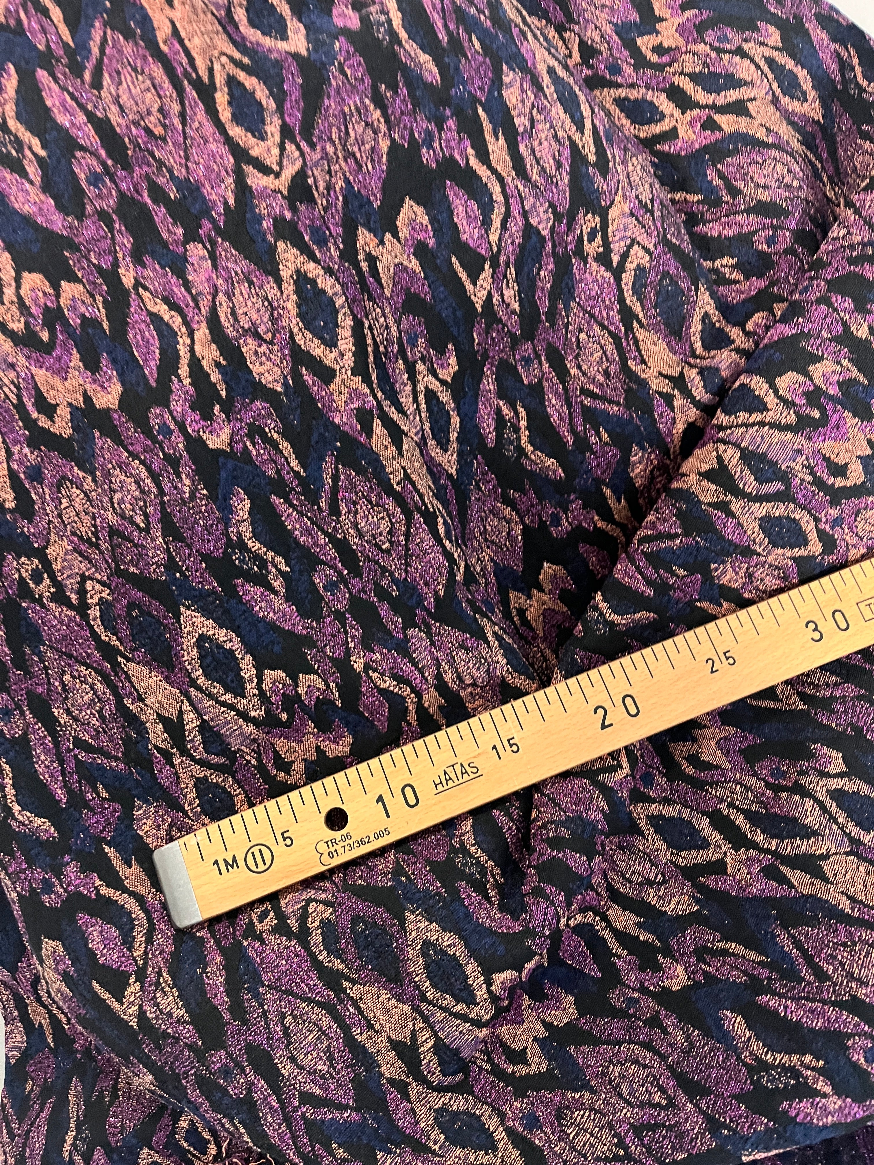 Laeti & Léa Jacquard Diamond coupon tissu violet bleu 2 m
