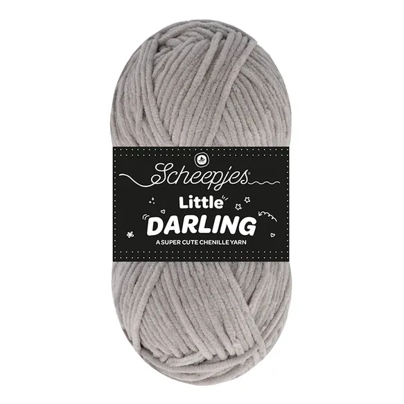 Scheepjes Little Darling 409 fil chenille Koala gris