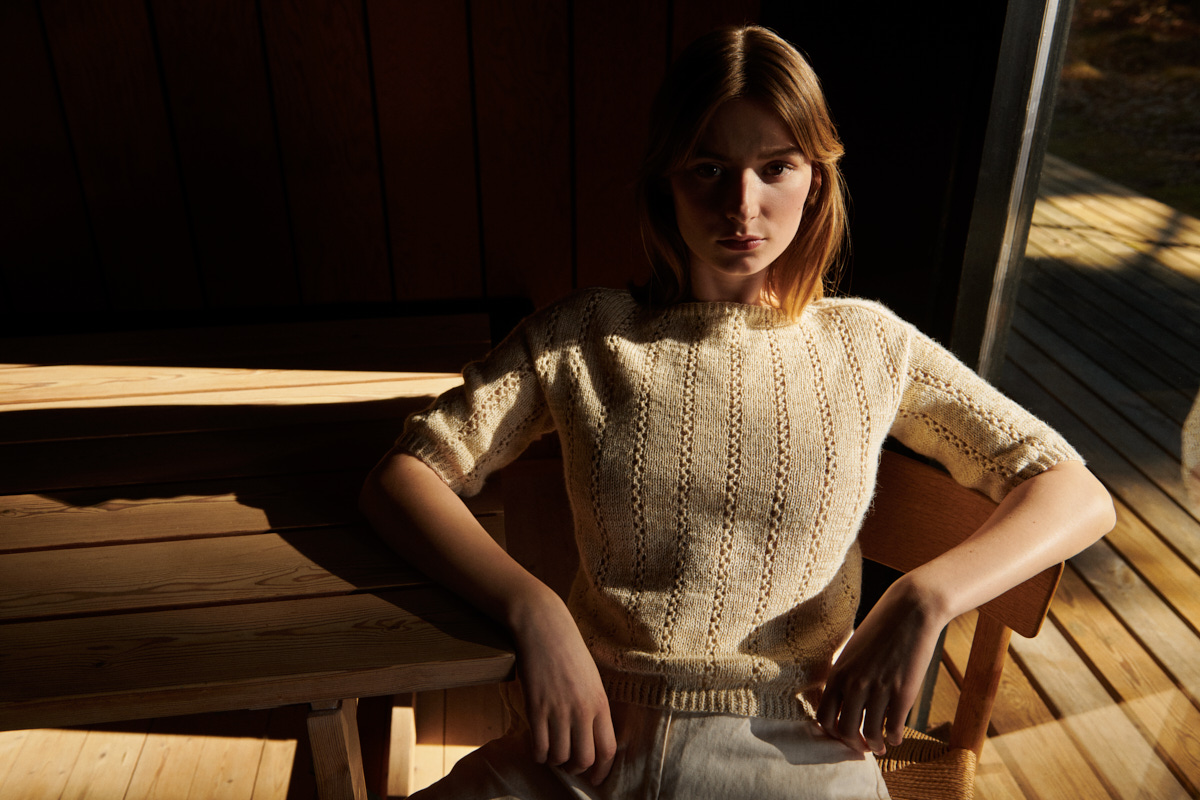 Isager Yarn Kits Shore tee kit tricot top