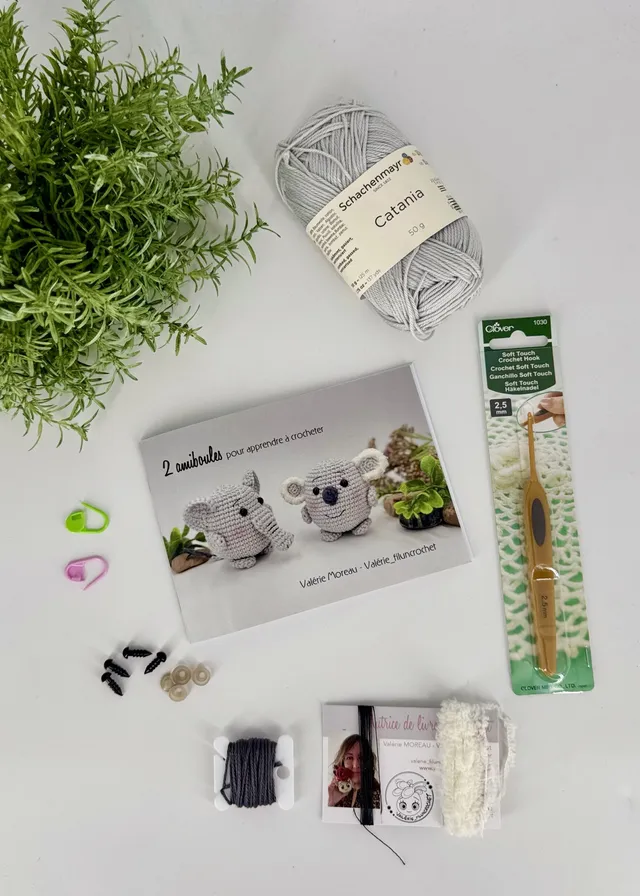 Valerie Les Kits Crochets 2 Amiboules kit crochet avec crochet