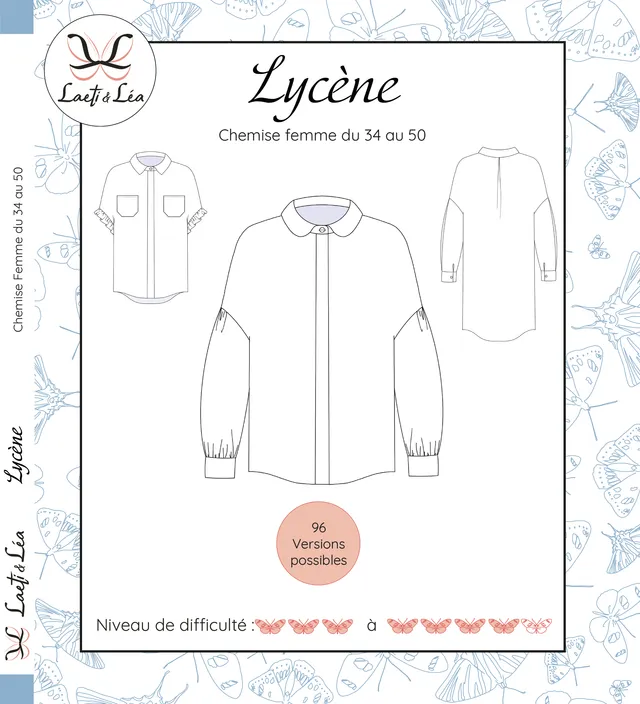 Laeti & Léa Lycène chemisier patron couture femme 34-50 PDF