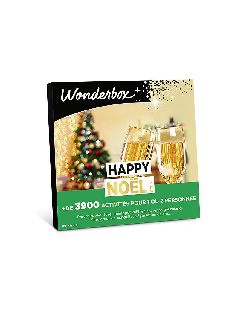 Wonderbox Happy Noël Gold coffret cadeau multi-activités 1-2 pers