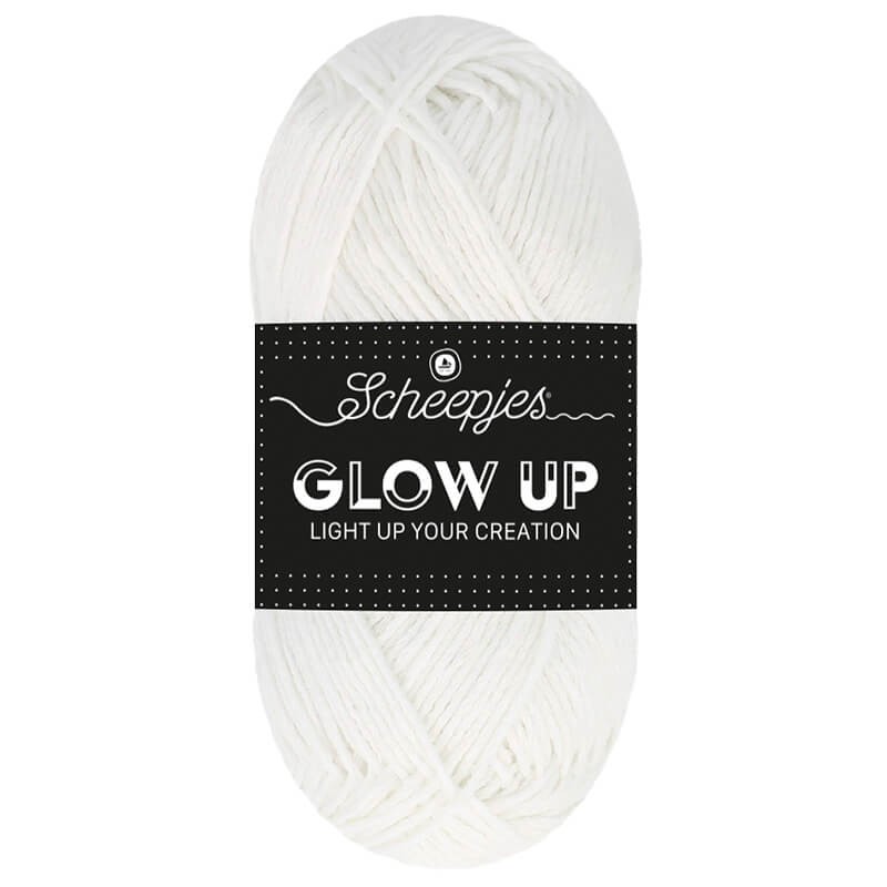 Scheepjes Glow Up fil phosphorescent blanc 50 g
