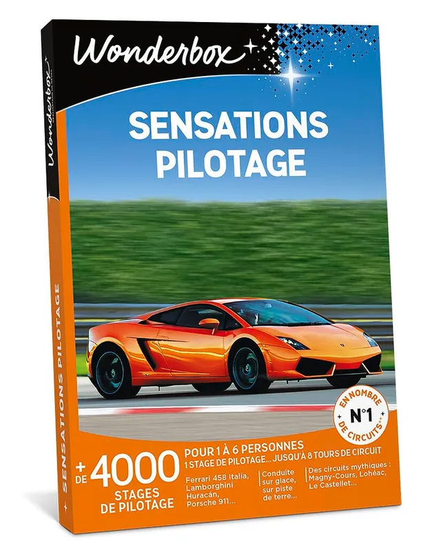Wonderbox Sport & aventure coffret pilotage Ferrari 1 à 6 pers.