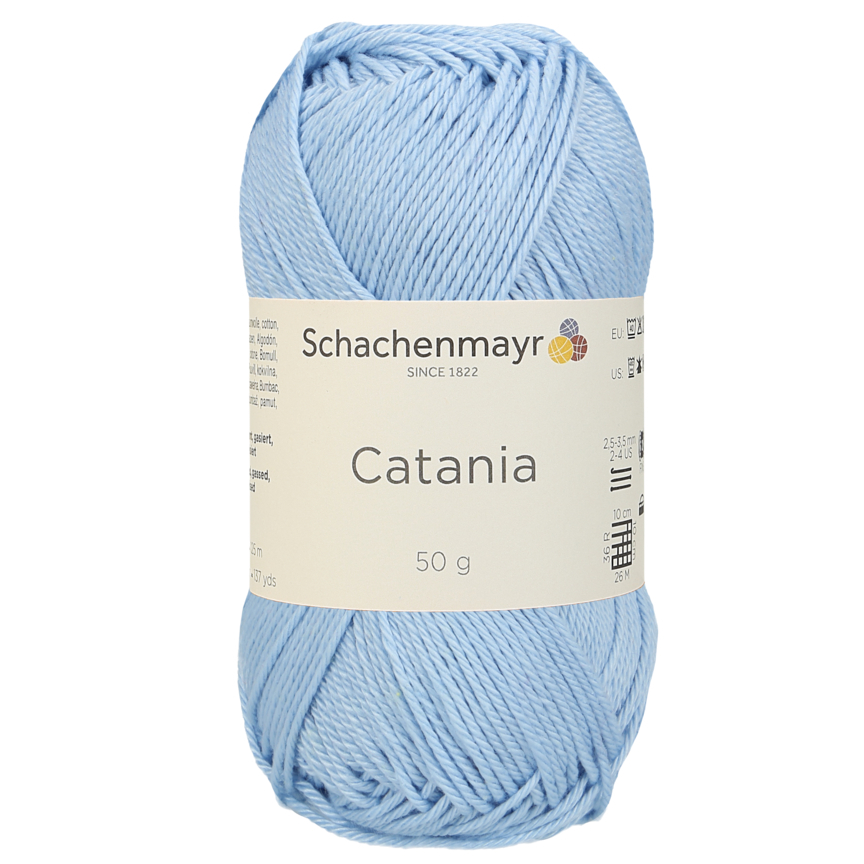 Schachenmayr Catania 0173 fil coton bleu clair 50 g
