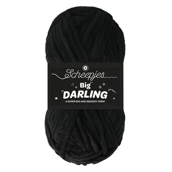 Scheepjes Big Darling 410 fil chenille noir