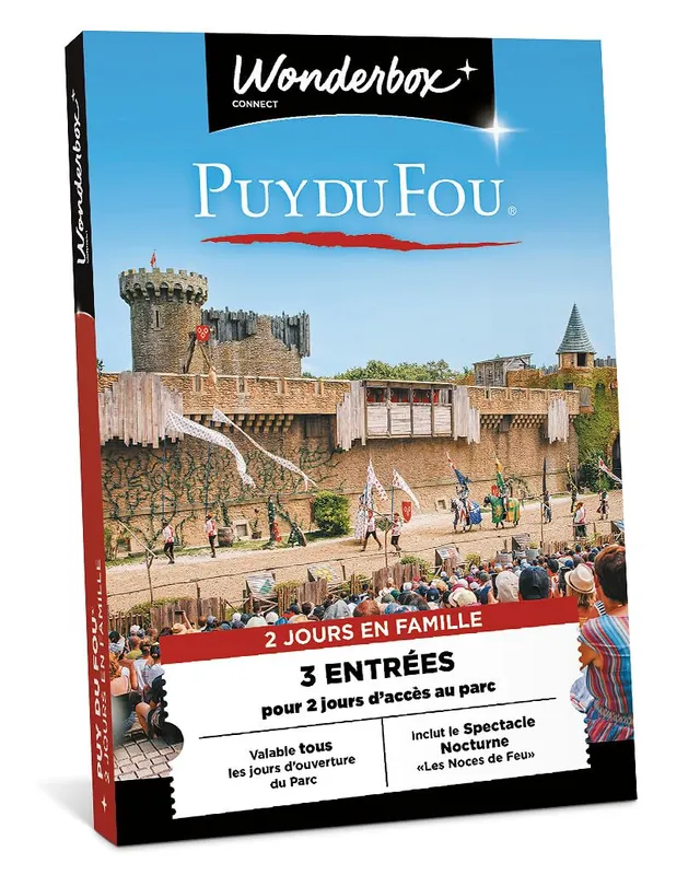 Wonderbox Parcs & Zoos coffret Puy du Fou 2 jours 3 pers famille