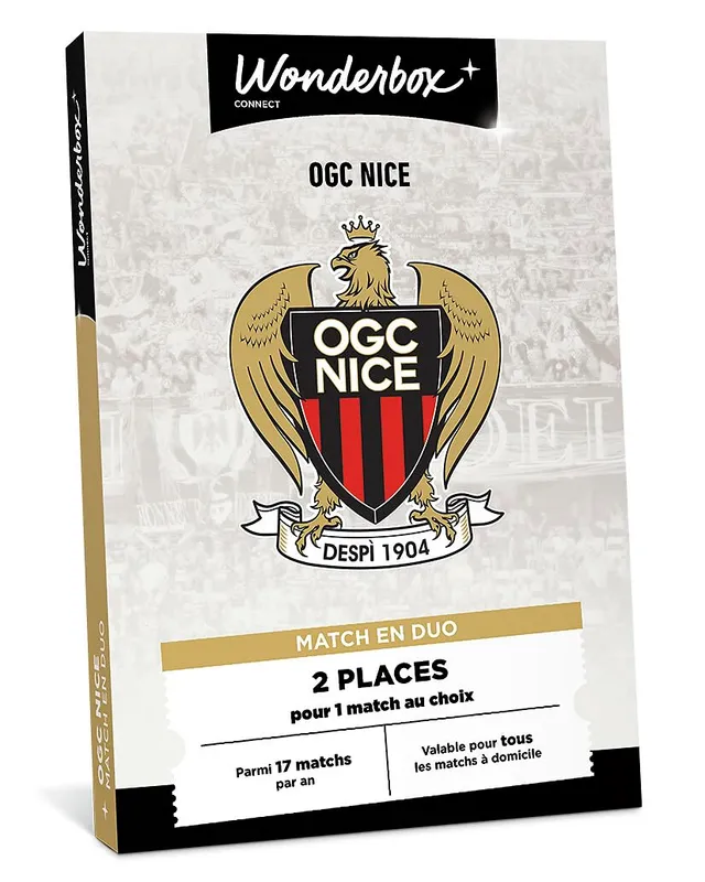 Wonderbox OGC Nice coffret cadeau foot 2 places 2 pers.