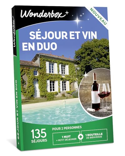 Wonderbox Séjour et Vin en Duo coffret nuit vin 2 personnes