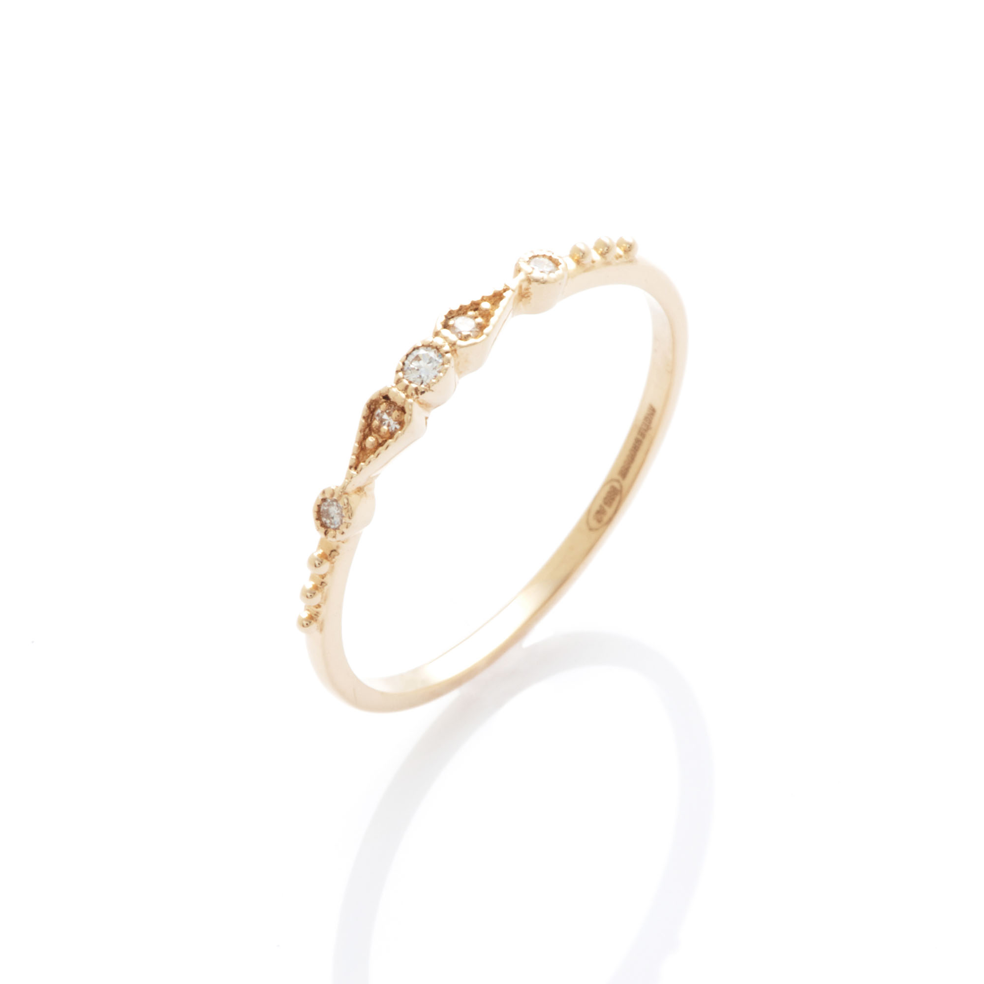 Angèle Brousse Stella 5 diamants bague or 18 carats 3 ors