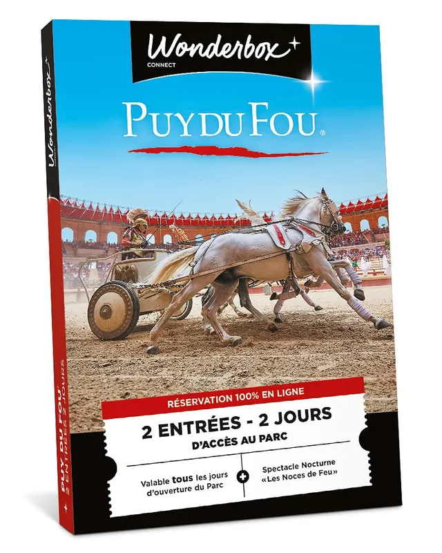 Wonderbox Puy du Fou coffret cadeau 2 jours 2 pers