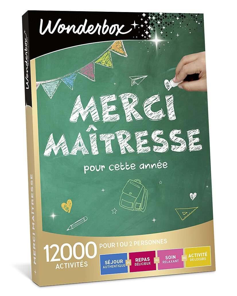 Wonderbox Merci Maîtresse coffret multi-activités 1 ou 2 pers.