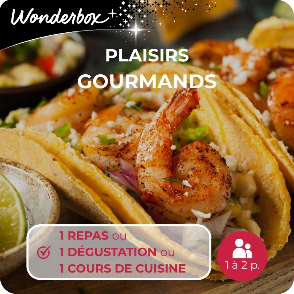 Wonderbox Plaisirs Gourmands coffret restaurant 1-2 pers
