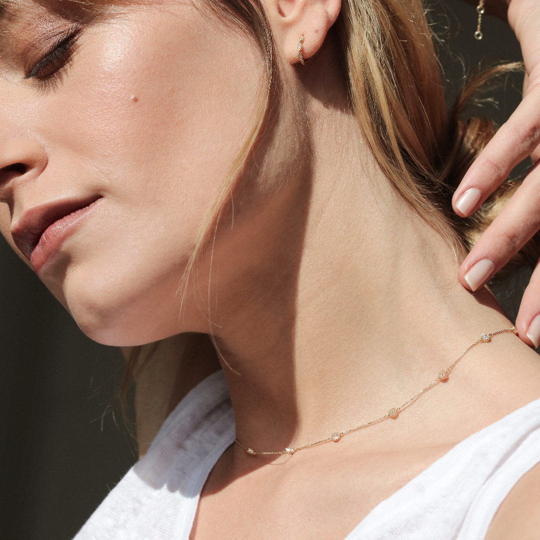 Angèle Brousse Cessi collier ras-de-cou or 18 carats topazes