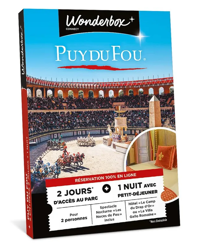Wonderbox Puy du Fou Séjour coffret parc 2 jours 2 pers.