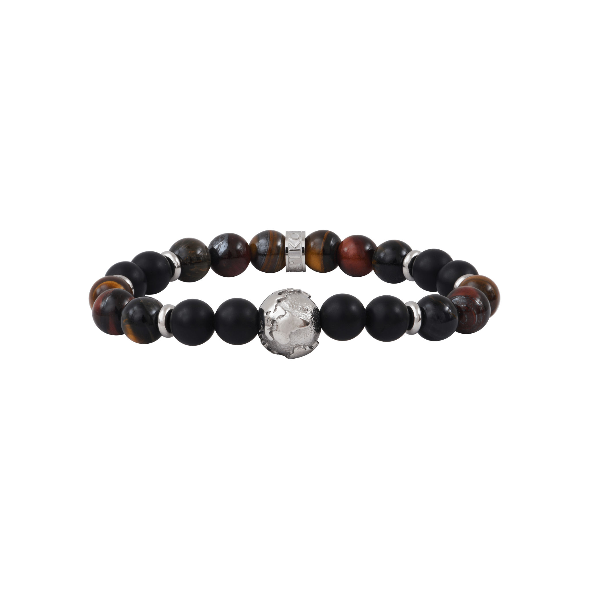 IKOBA Bracelets bracelet terre argenté agate noire