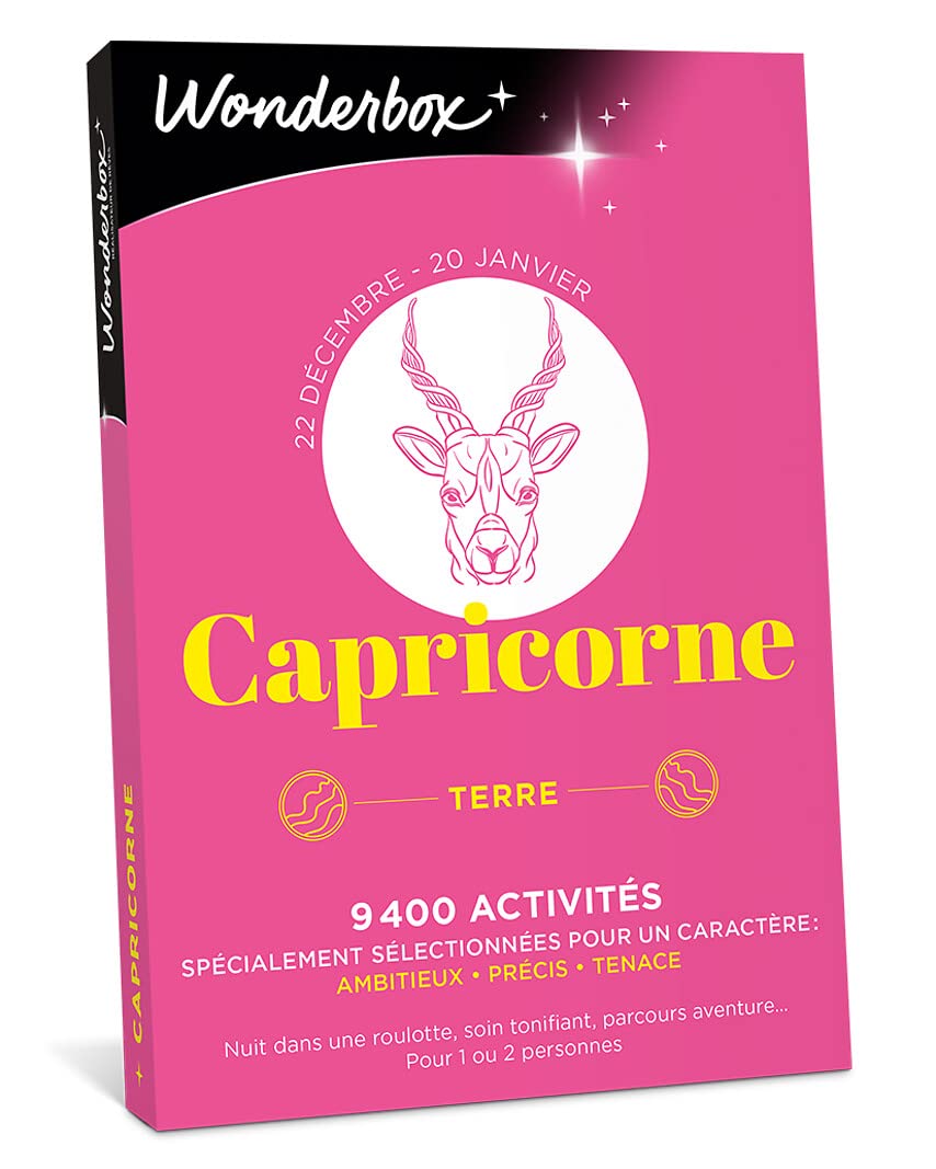 Wonderbox Astrologie Capricorne coffret cadeau 1 ou 2 personnes