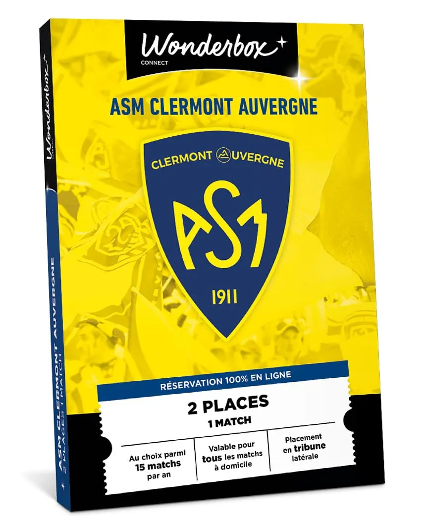 Wonderbox ASM Clermont coffret cadeau 2 places match rugby