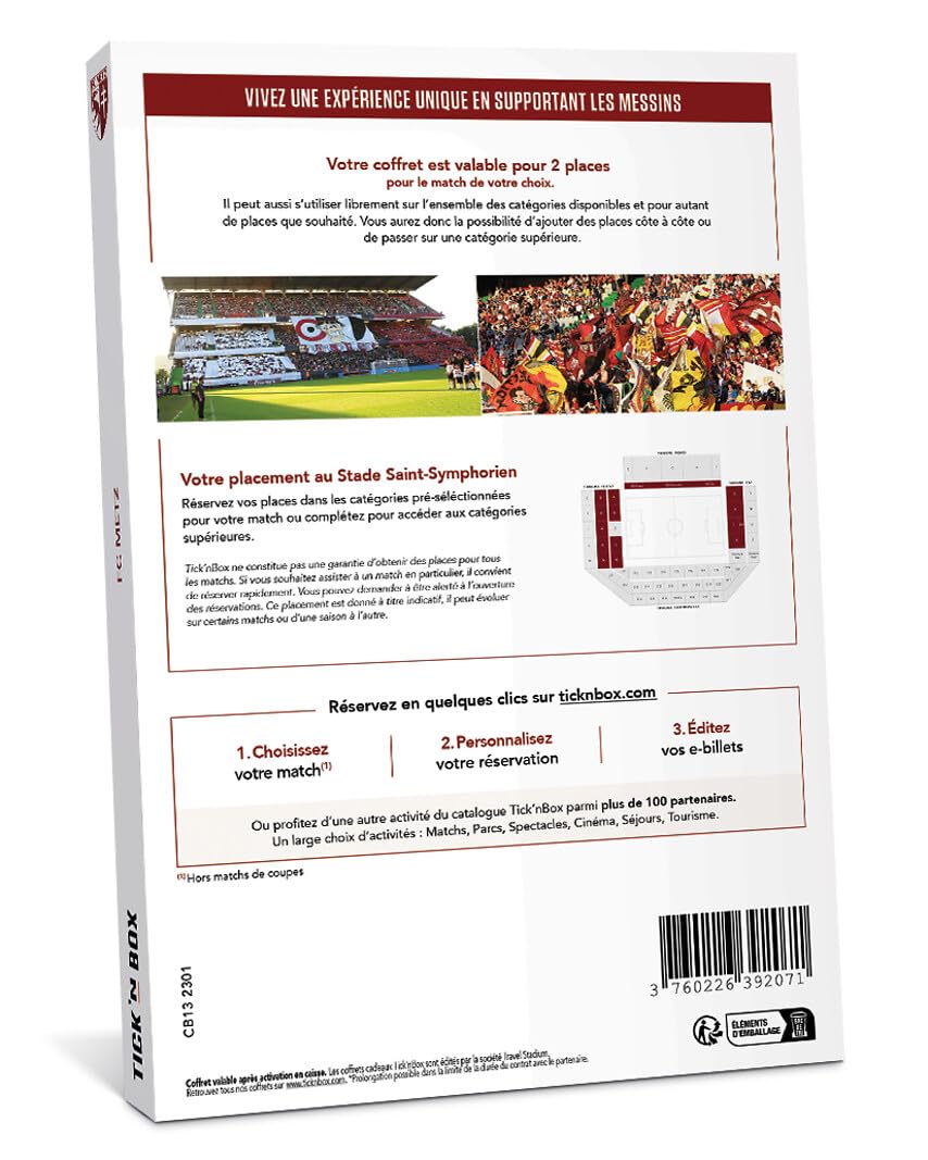 Wonderbox Évènements Sportifs coffret FC Metz 2 pers match