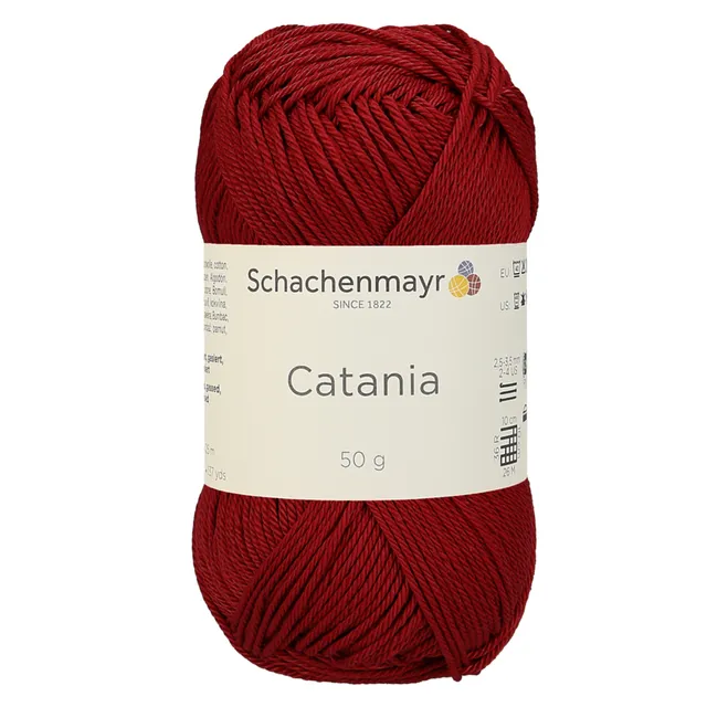 Schachenmayr Catania 0424 Kirsche fil coton 50g rouge