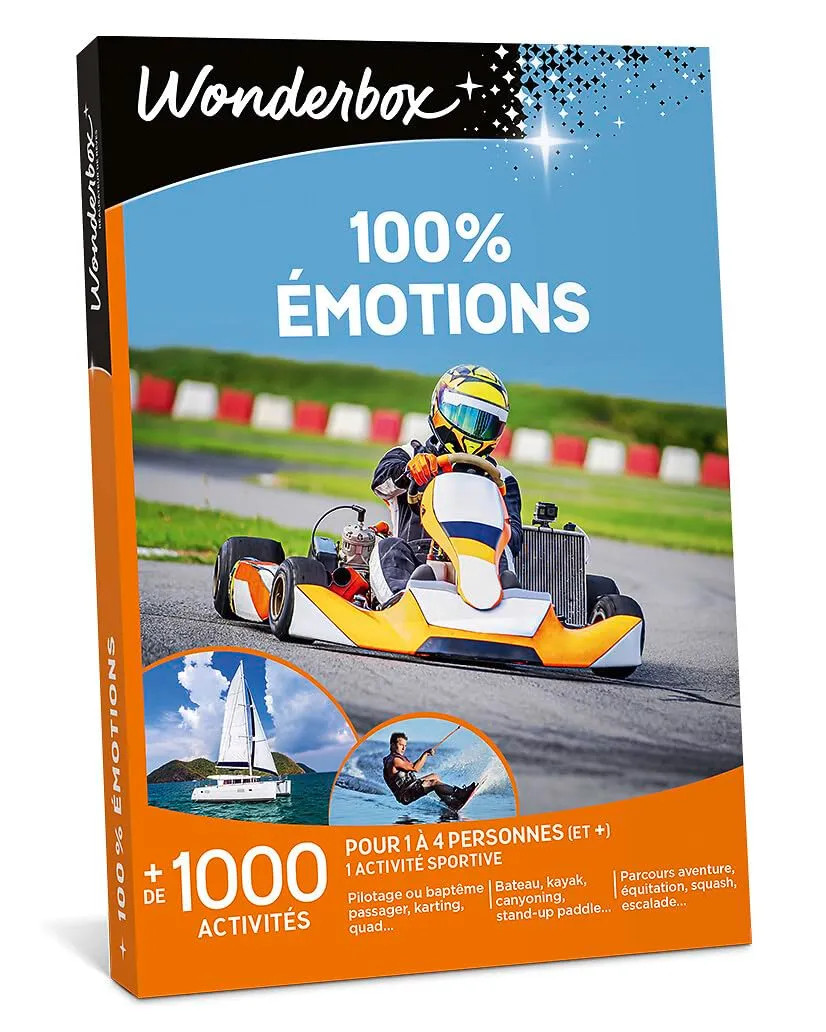 Wonderbox Sport & aventure 100% Émotions coffret cadeau sensations fortes