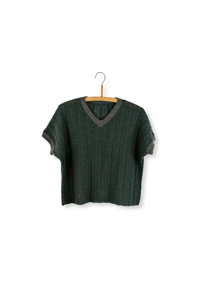 Isager PSSO Pass Slipped Stitch patron tricot pull