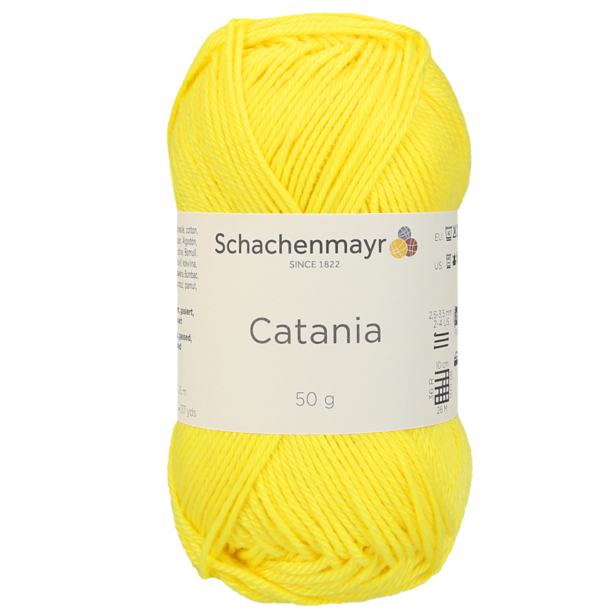 Schachenmayr Catania 0280 fil coton jaune pelote 50 g