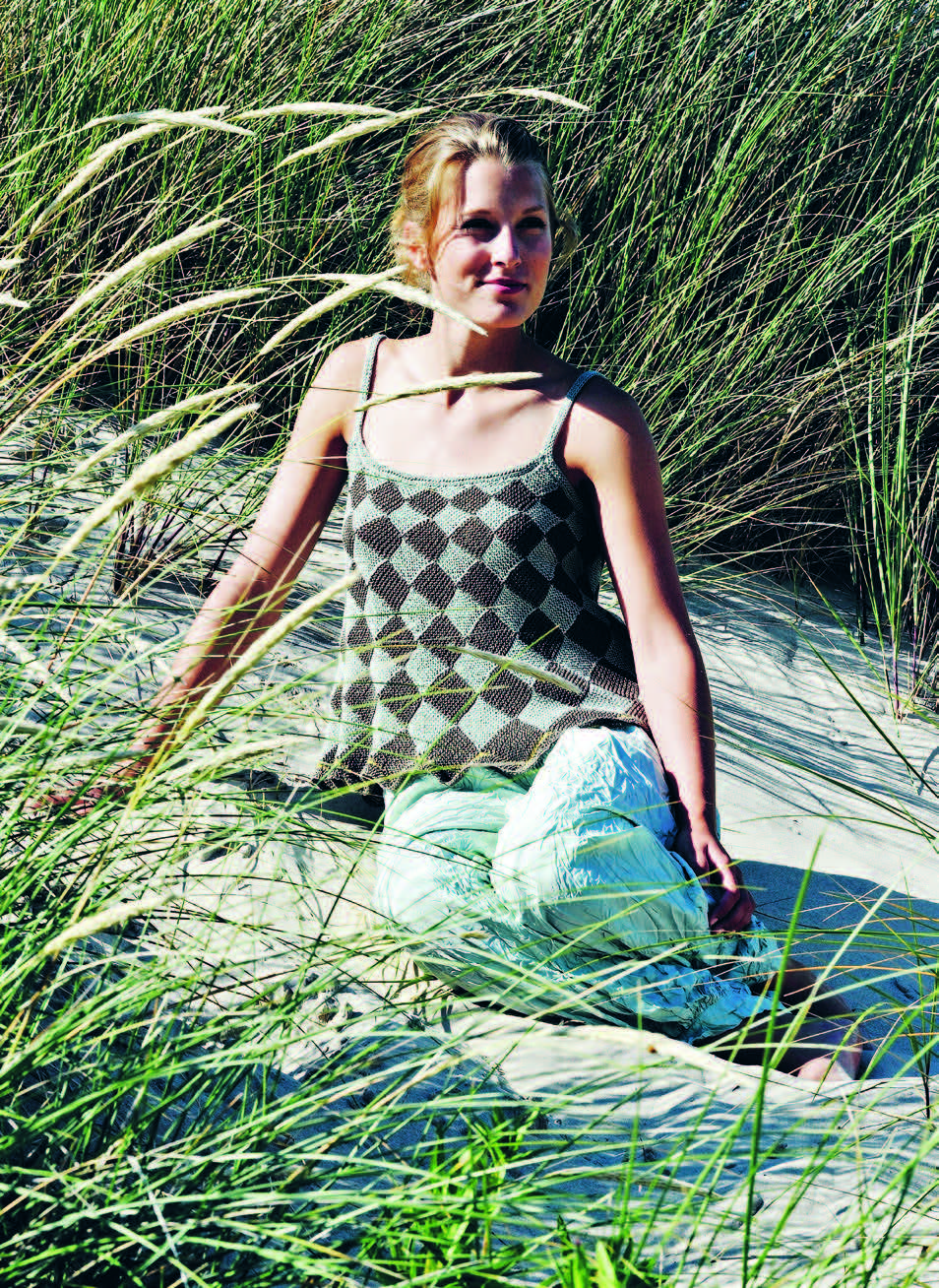 Isager Patterns Harlequin Top patron tricot été