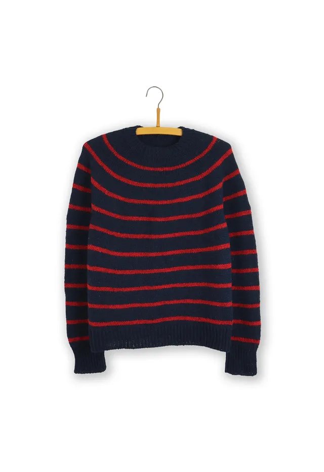 Isager Seafarer Sweater kit pull marin