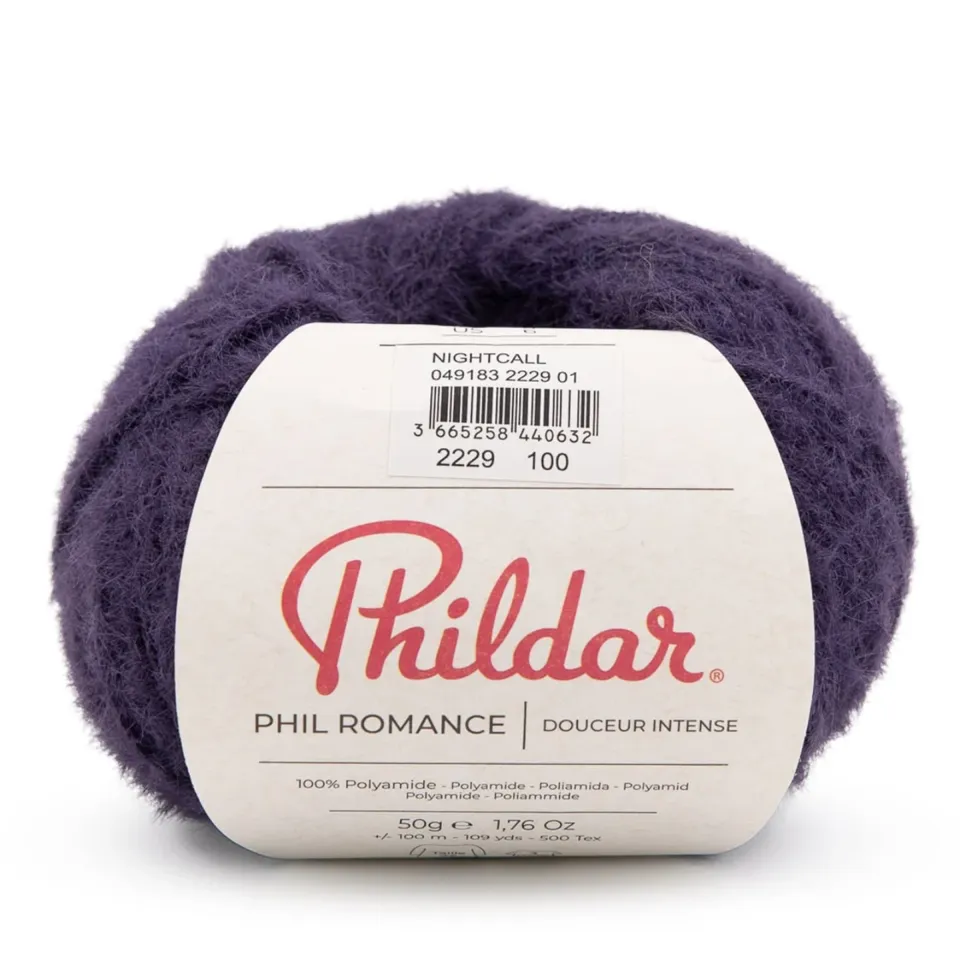 Phildar Phil Romance fil peluche 50 g noir Nightcall doux