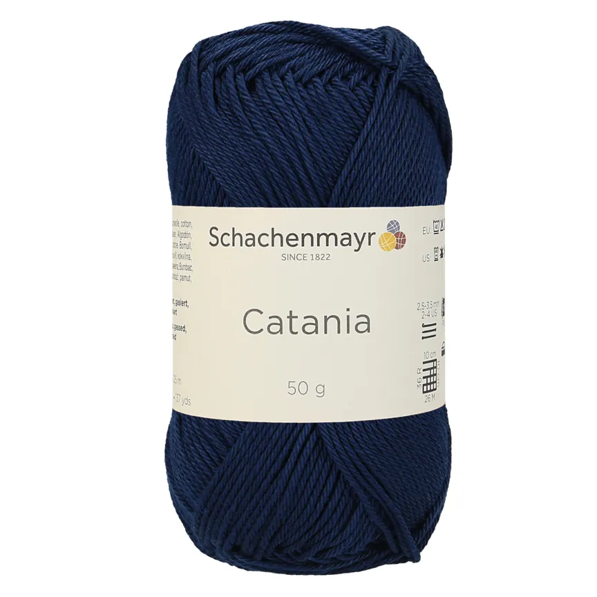 Schachenmayr Catania 0124 fil coton marine 50g mercerisé