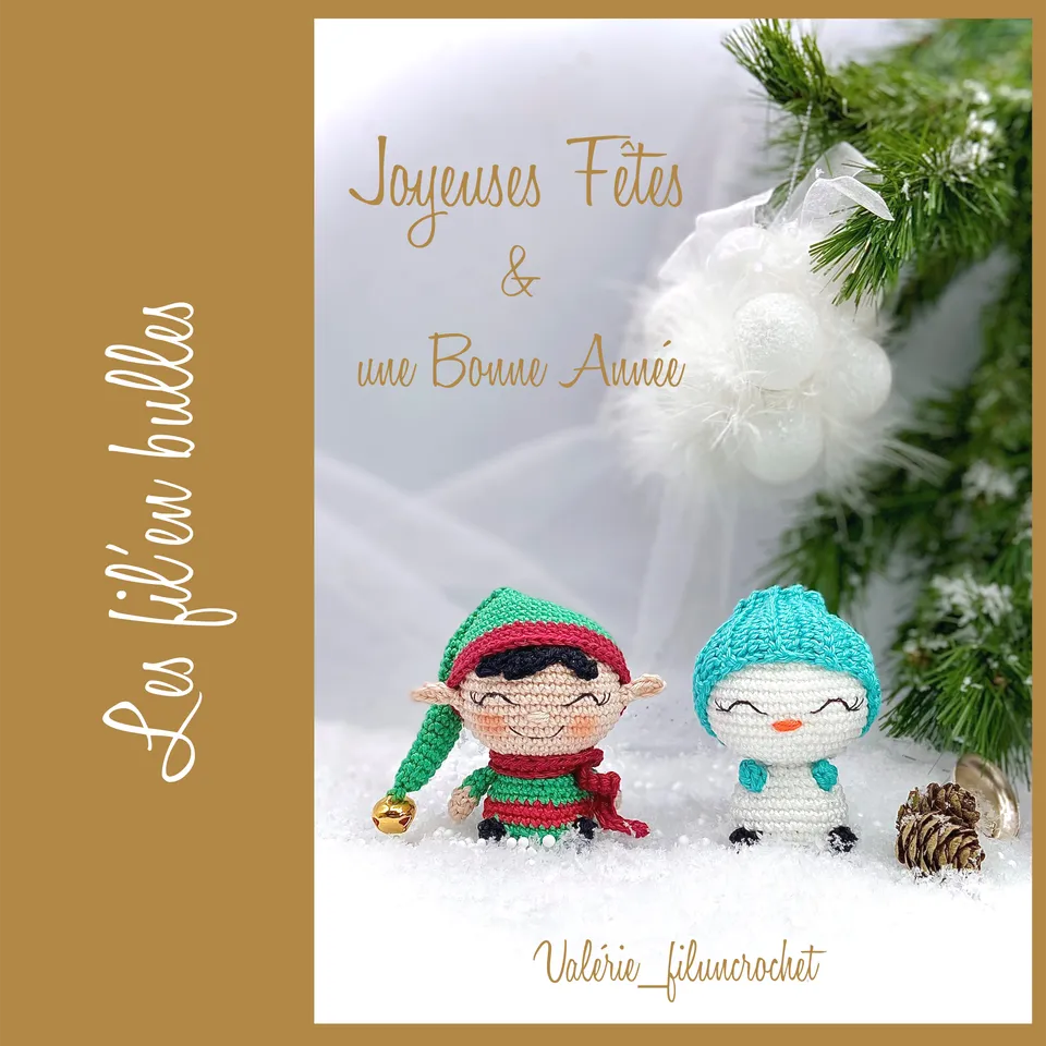 Valerie Fil un Crochet Lutin et Bonhomme de neige patron crochet