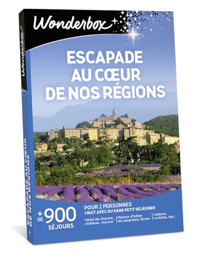 Wonderbox Escapade Coeur Régions coffret cadeau 1 nuit 2 pers