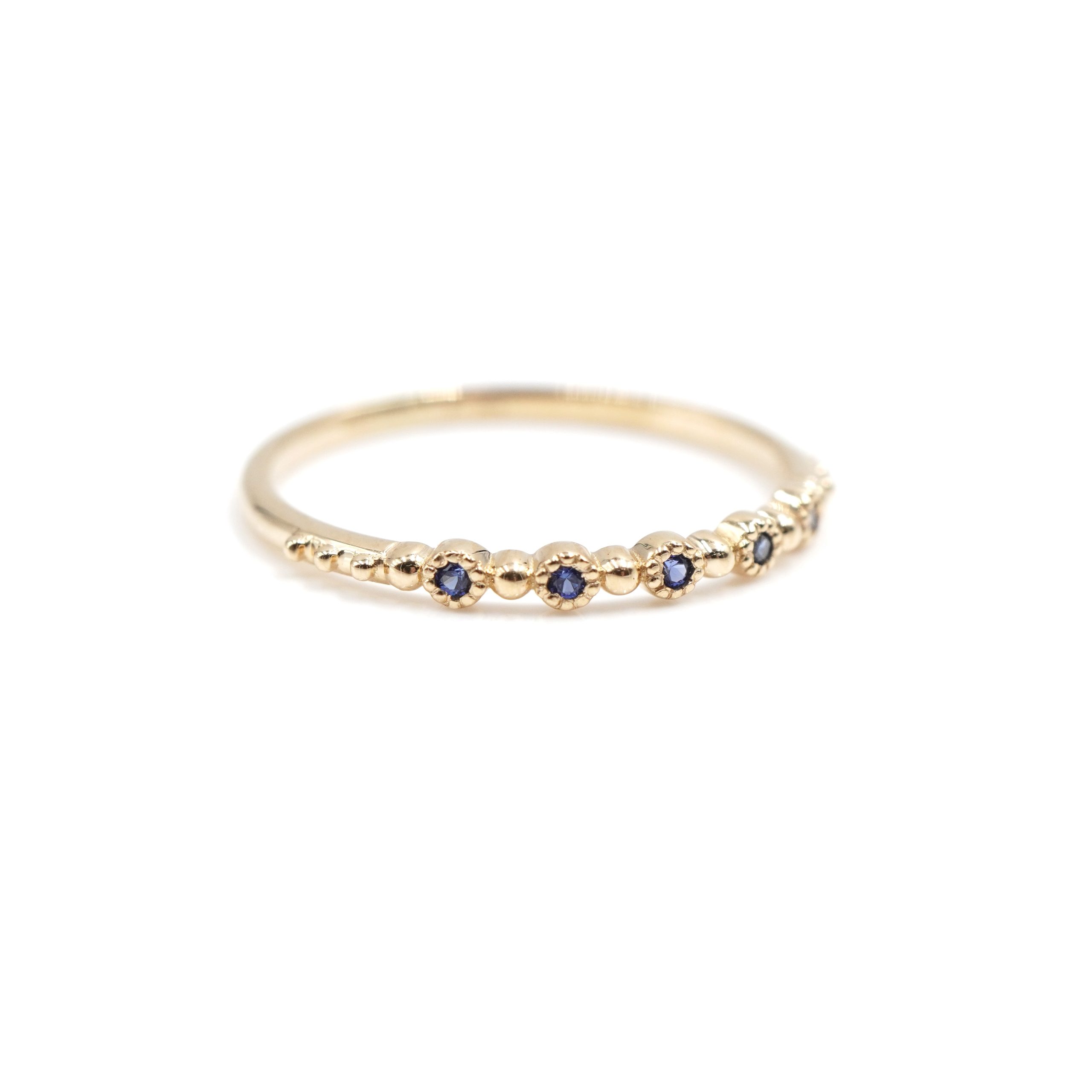 Angèle Brousse Nina Small Colors bague or jaune topaze bleue