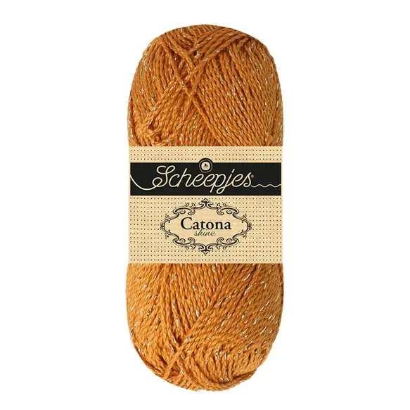 Scheepjes Catona Shine 383 fil coton doré gingembre