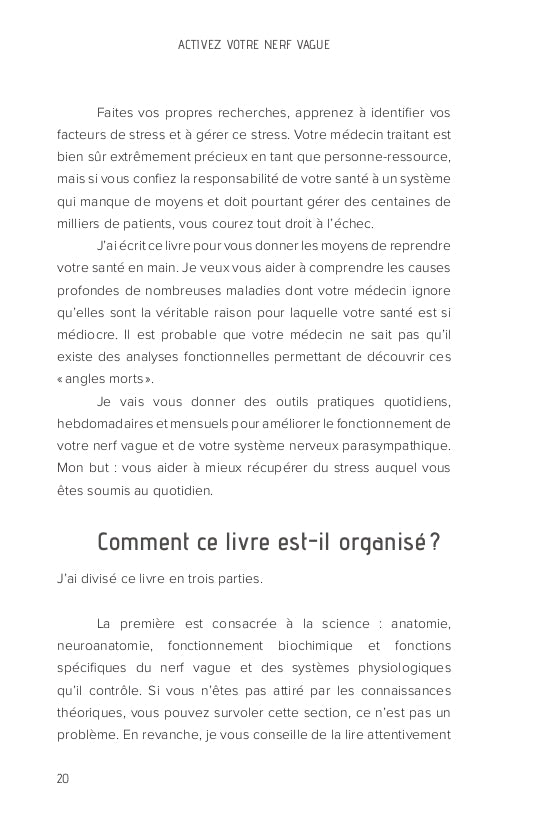 Souccar Editions Activez votre nerf vague livre stress broché