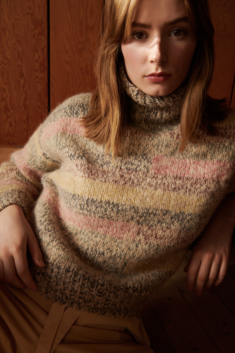 Isager Yarn Kits Brick sweater kit tricot pull à tricoter