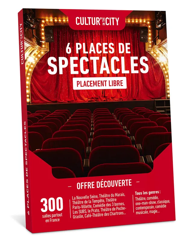 Cultur'In The City Découverte coffret spectacle 6 places théâtre