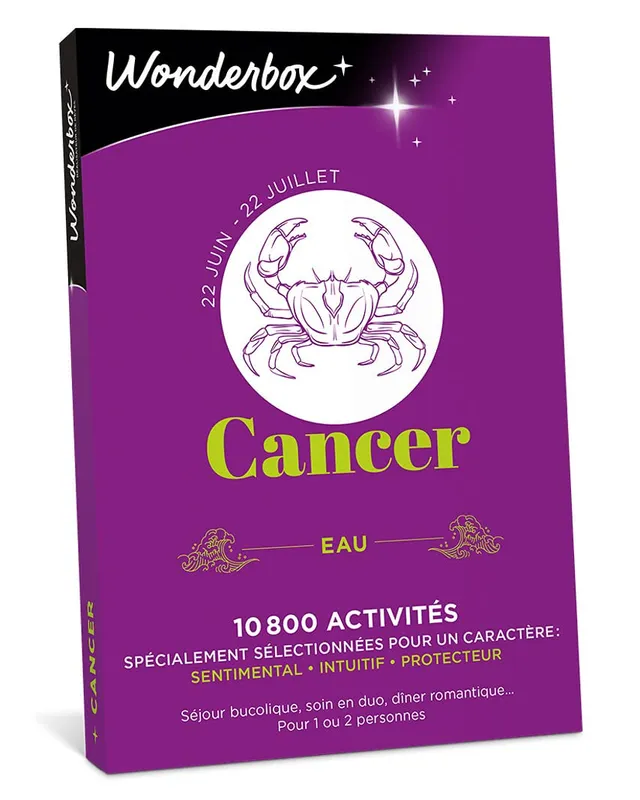 Wonderbox Astrologie Cancer coffret cadeau 1 ou 2 personnes