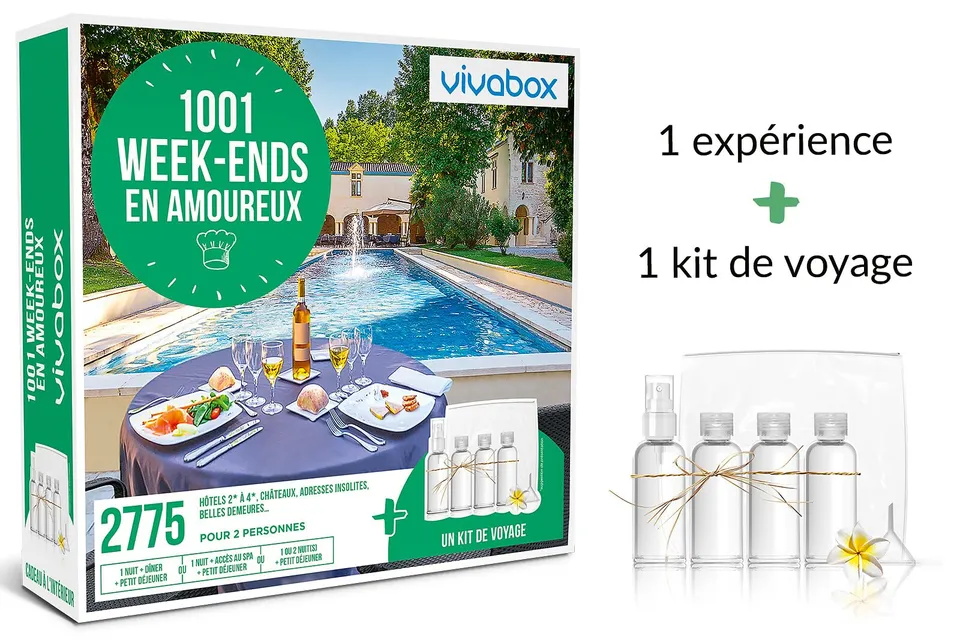 Vivabox 1001 Week-Ends en Amoureux coffret séjour 2 personnes hôtel
